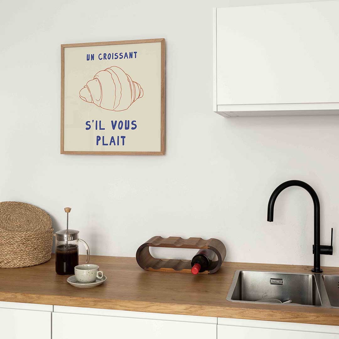 Croissant illustratie Poster