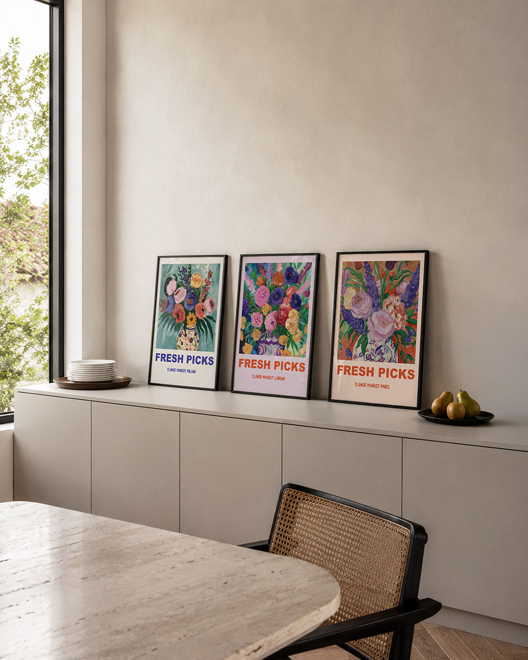 Bloemrijke kleurenpracht Posterset