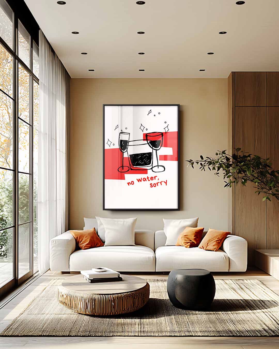 No Water, Sorry Kunstwerk-canvas-dibond-plexiglas-wanddecoratie-WallArtistic