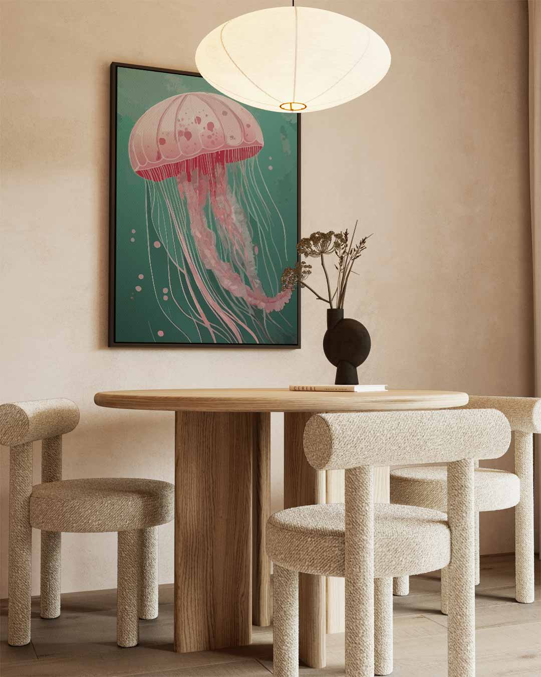 Dromerige Kwallenwereld Kunstwerk-canvas-dibond-plexiglas-wanddecoratie-WallArtistic