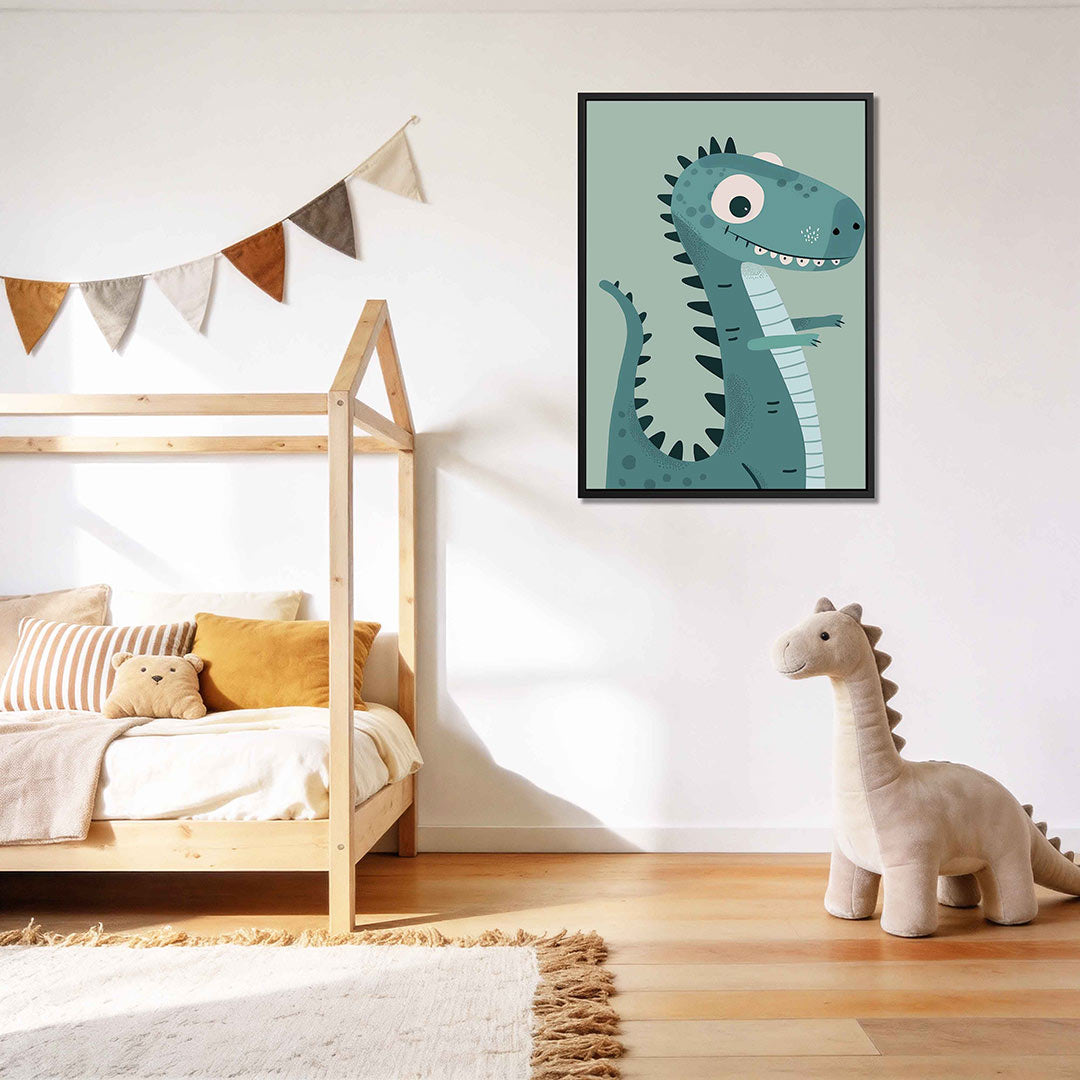 Speelse dinosaurus illustratie Kunstwerk