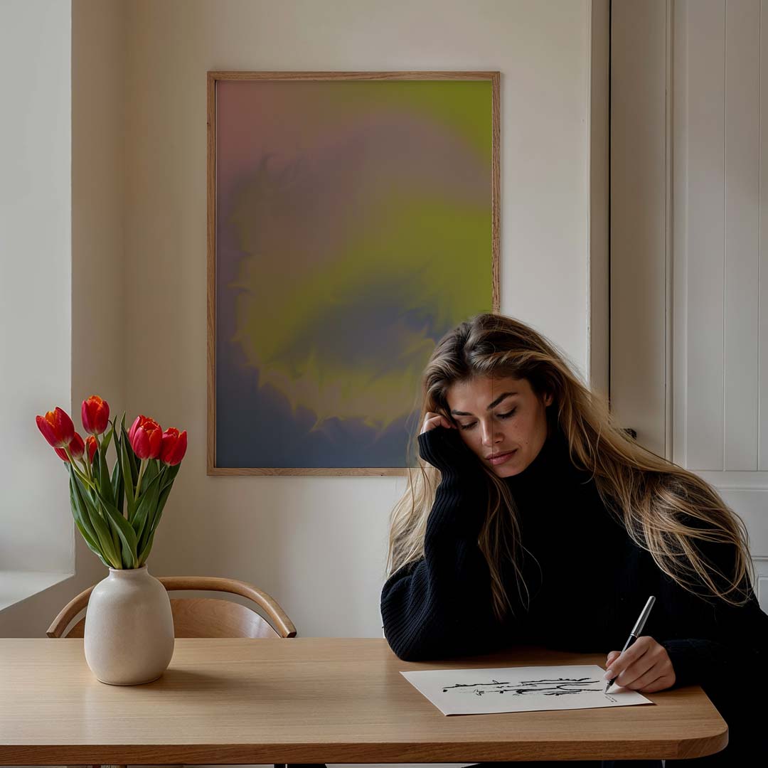 Mystieke Kleurenwerveling Poster-WallArtistic