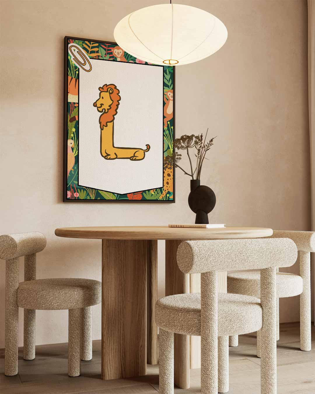 Leeuw Alfabet Kunstwerk Kunstwerk-canvas-dibond-plexiglas-wanddecoratie-WallArtistic