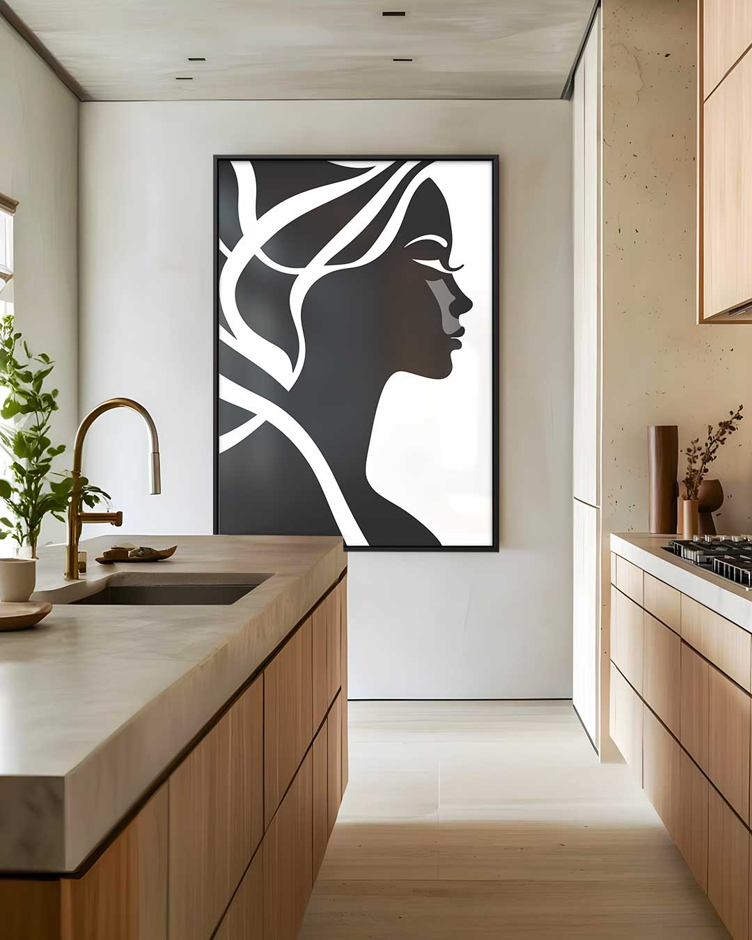 Tijdloze Elegantie in Zwart-Wit Kunstwerk-canvas-dibond-plexiglas-wanddecoratie-WallArtistic