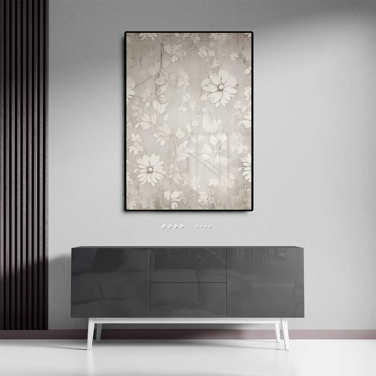 Zachte Bloemenfantasie Kunstwerk-canvas-dibond-plexiglas-wanddecoratie-WallArtistic