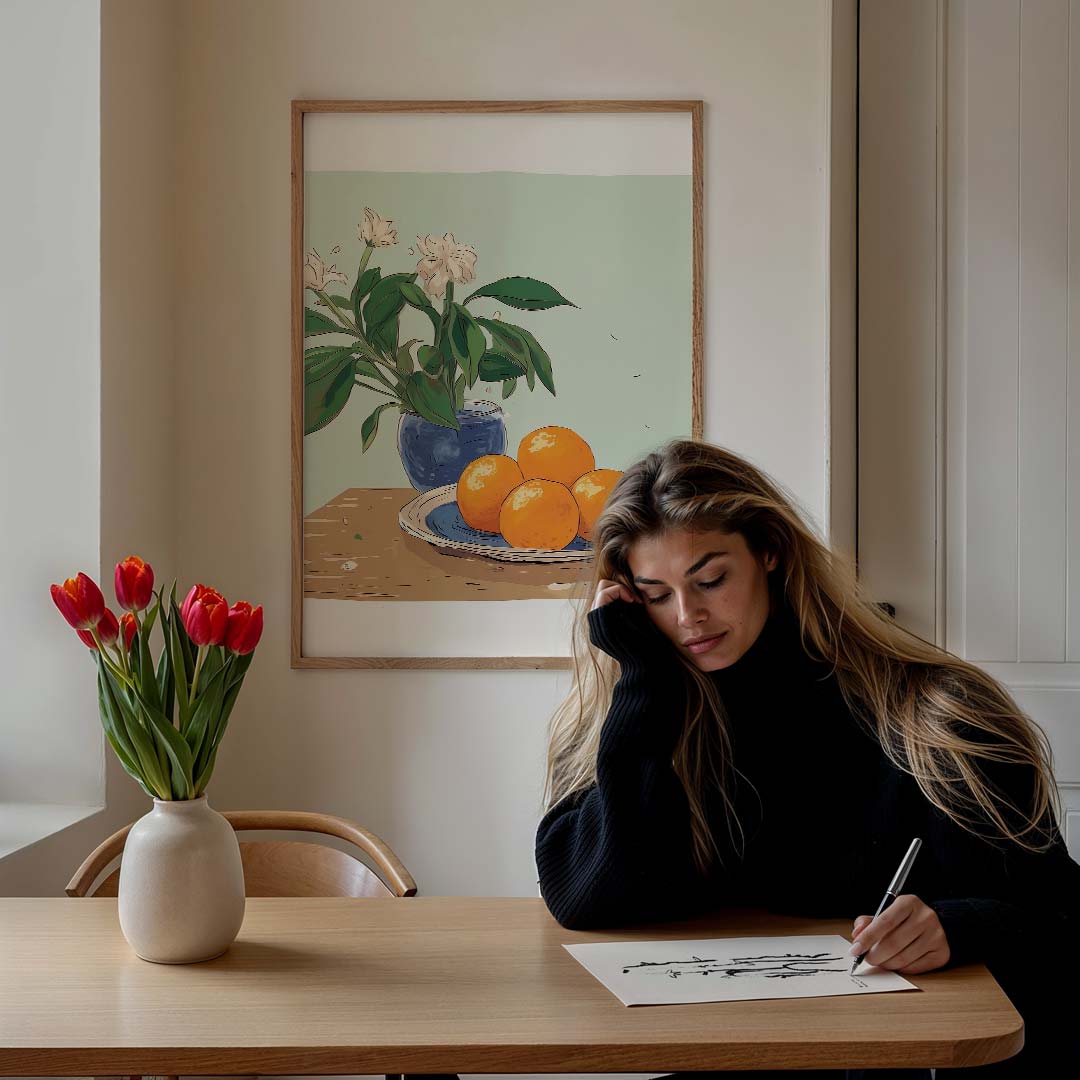 Verfrissende Citrus Stilleven Poster-WallArtistic