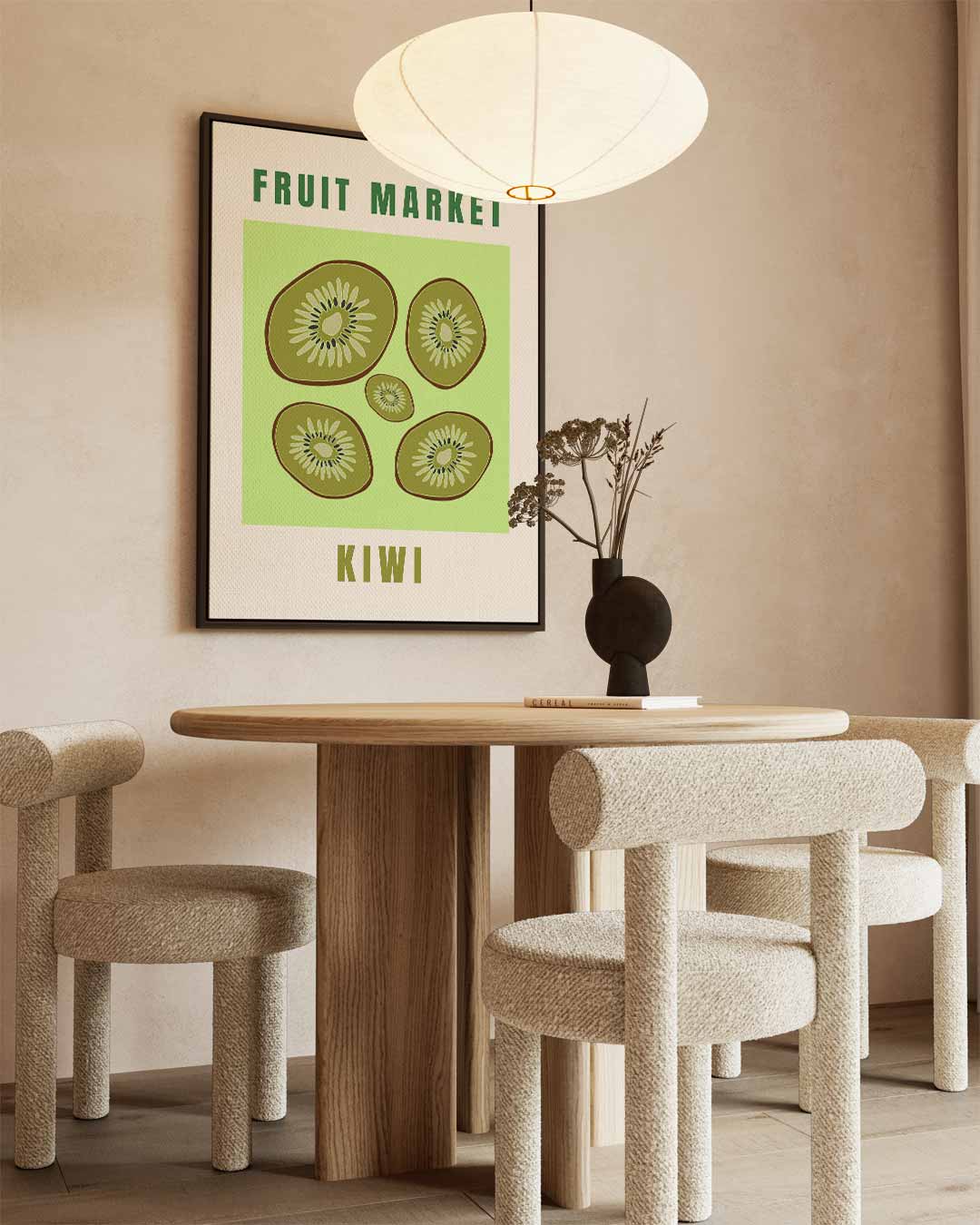 Kiwi Fruit Market Poster Kunstwerk-canvas-dibond-plexiglas-wanddecoratie-WallArtistic