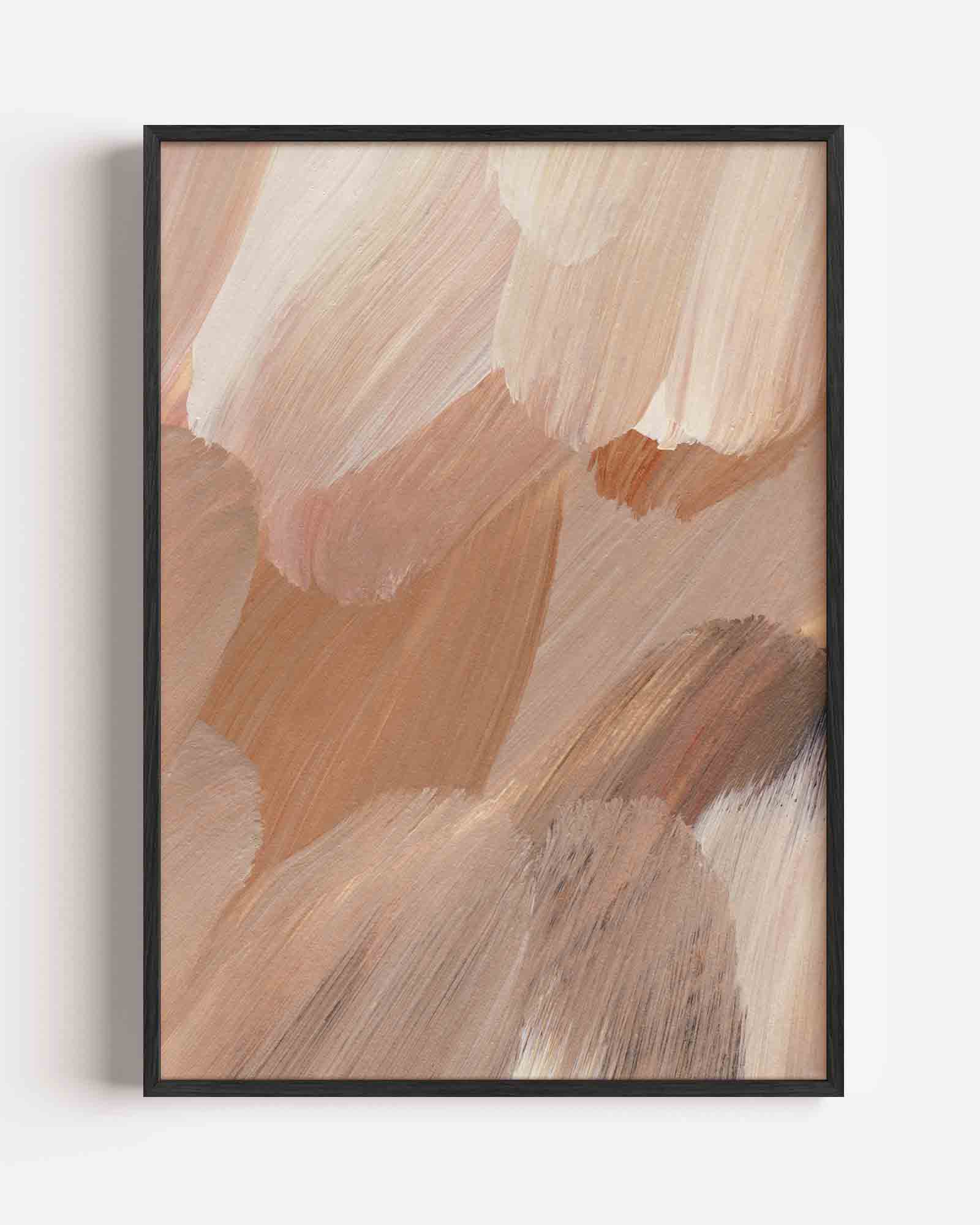 Abstracte penseelstreken Poster