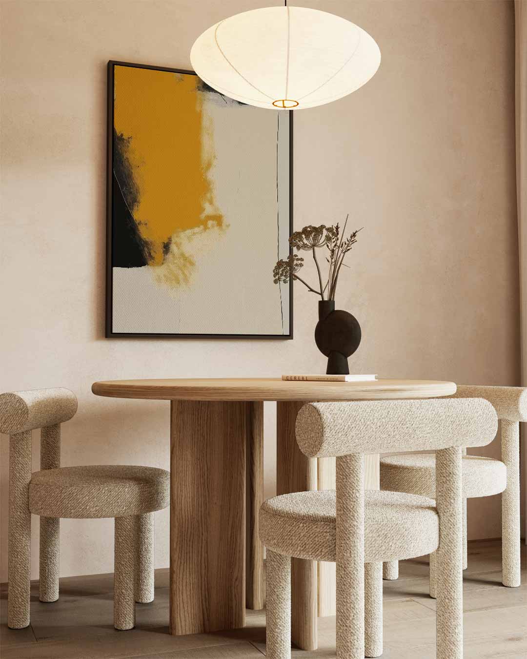 Stroom van Oker Kunstwerk-canvas-dibond-plexiglas-wanddecoratie-WallArtistic