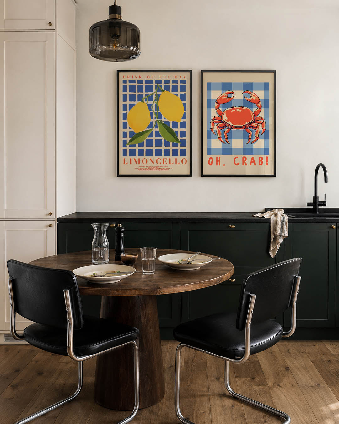 Citroen en ruitjes Posterset