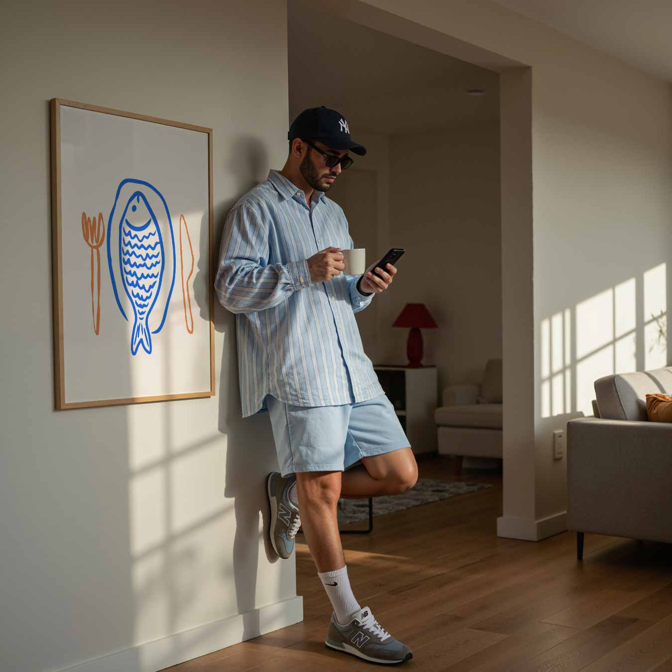 Stijlvolle Vis Eetkamerposter-WallArtistic