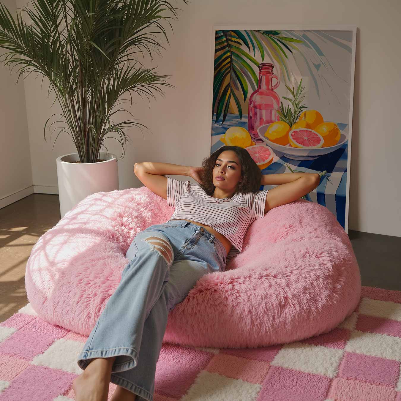 Tropische Vruchten en Palmbladeren Poster-WallArtistic