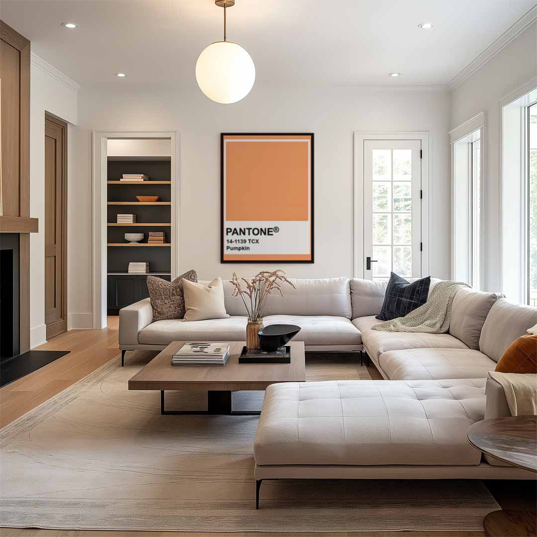 Vrolijke Pompoen Kleurstaal Kunstwerk-canvas-dibond-plexiglas-wanddecoratie-WallArtistic