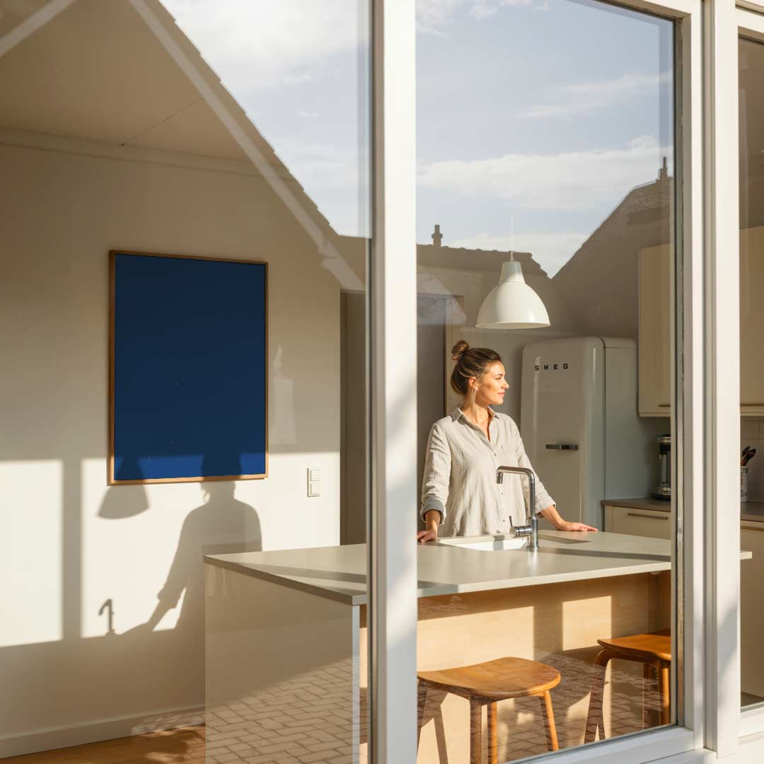 Blauwe Elegantie Poster-WallArtistic