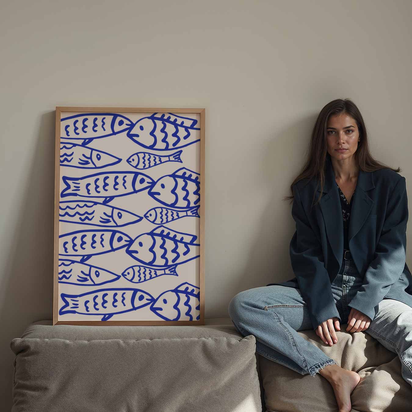 Vispatroon Kunstposter-WallArtistic