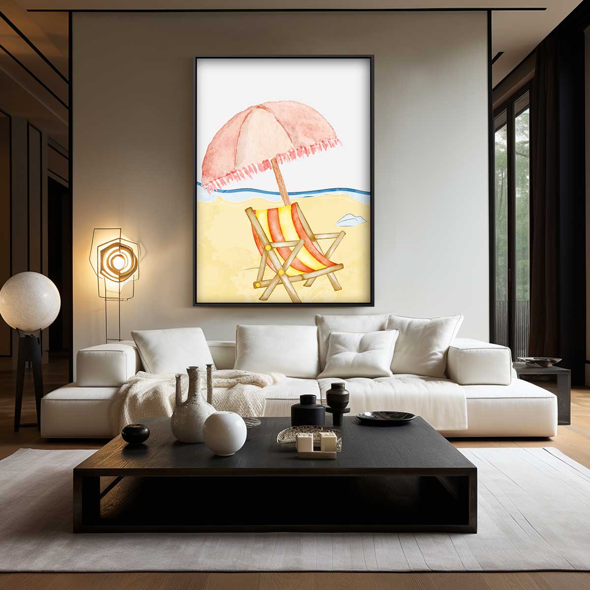 Zomerse Stranddag Kunstwerk-canvas-dibond-plexiglas-wanddecoratie-WallArtistic