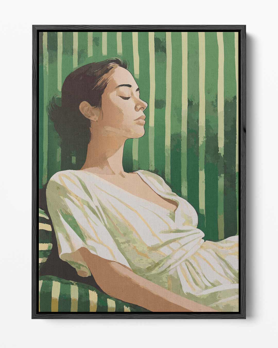 Rust in Groen Kunstwerk-canvas-dibond-plexiglas-wanddecoratie-WallArtistic