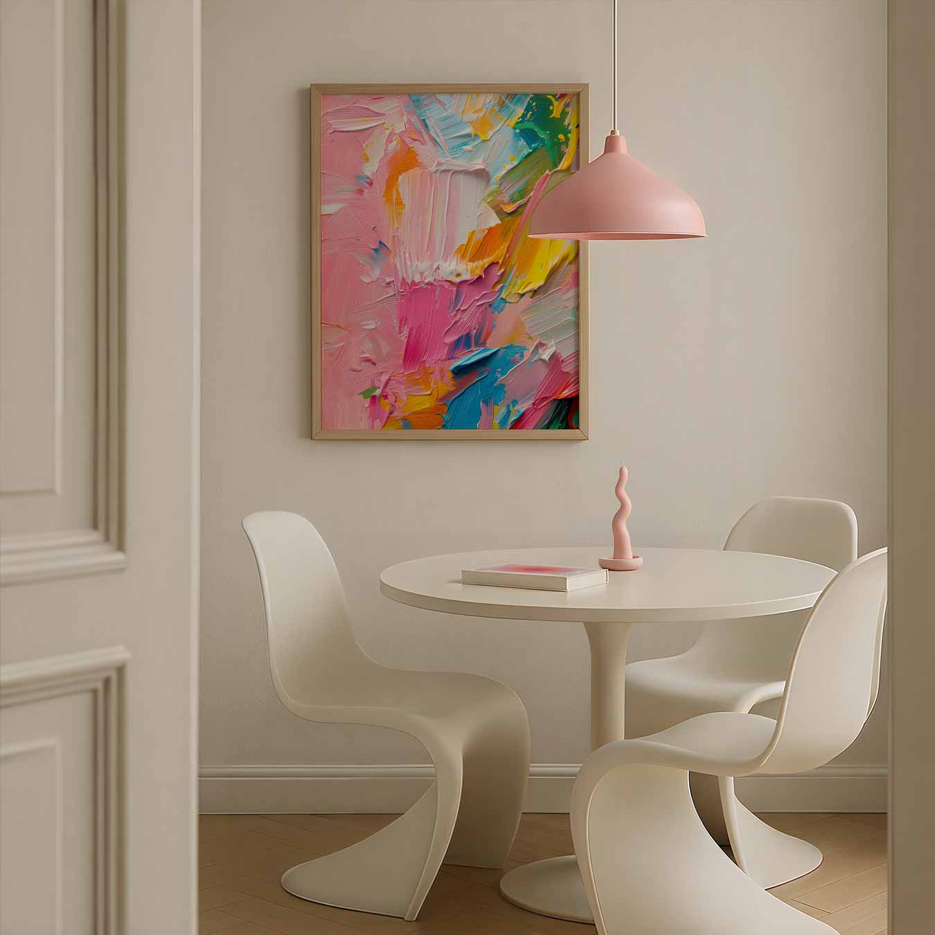 Kleurexplosie Abstracte Kunstposter-WallArtistic