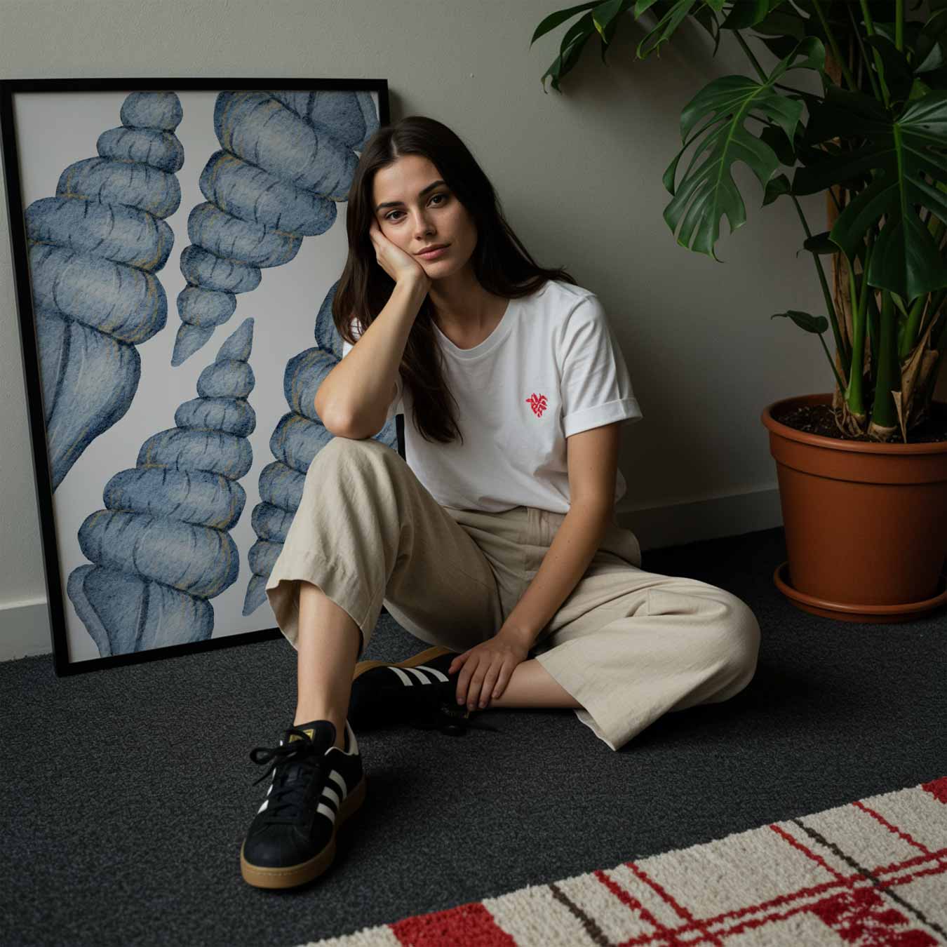 Blauwe Slakkenhuis Poster-WallArtistic