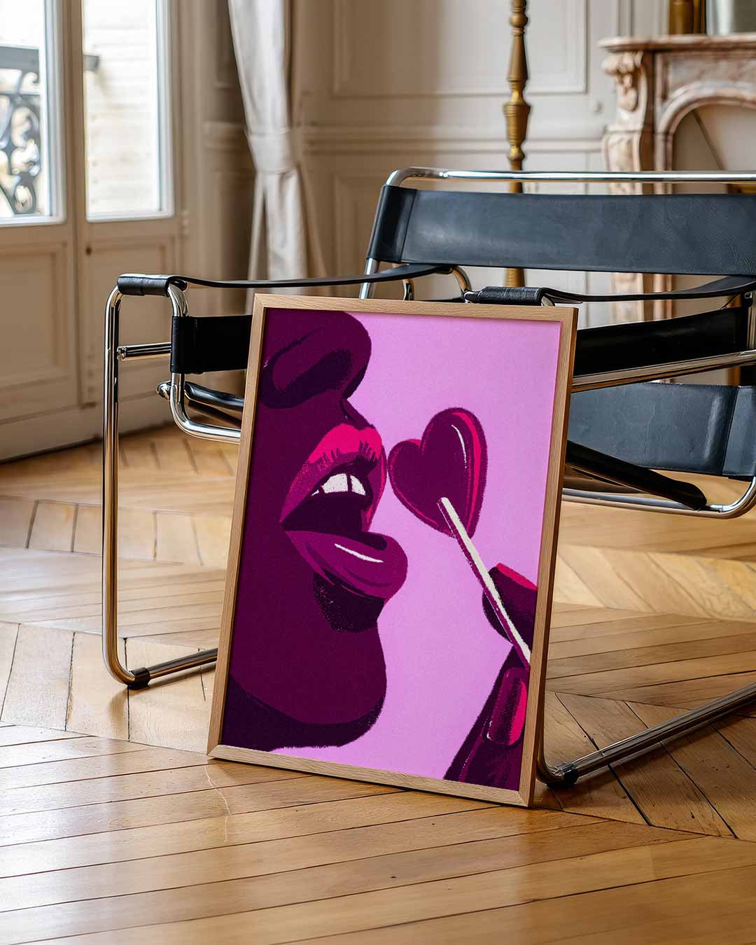 Sensuele Hartvormige Lolly Poster