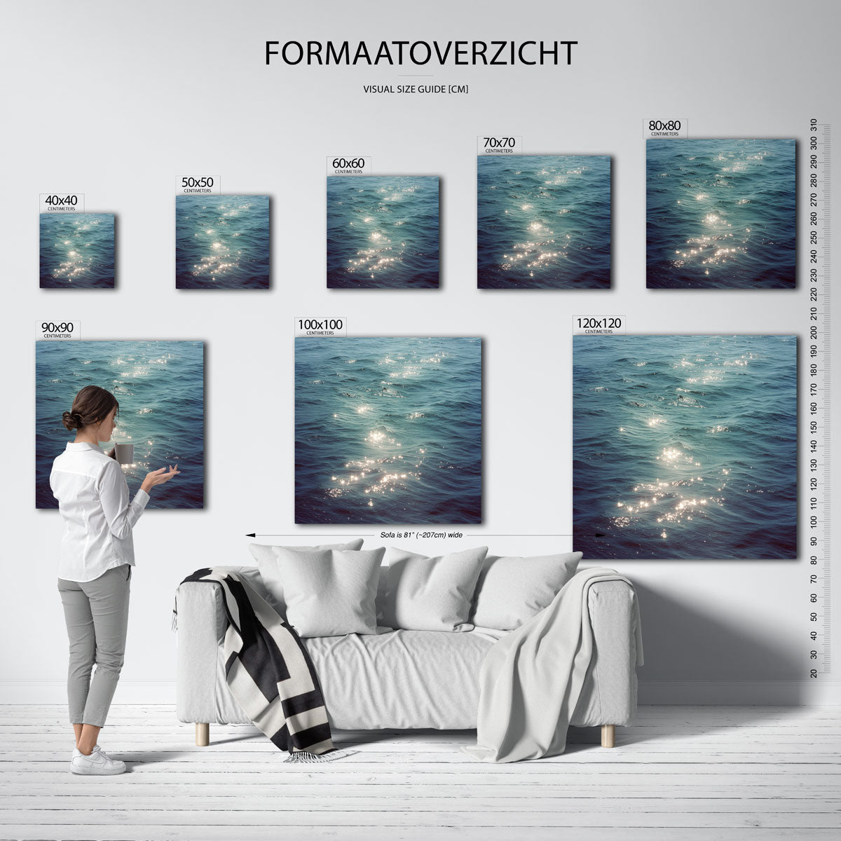 Glinsterende golven Poster