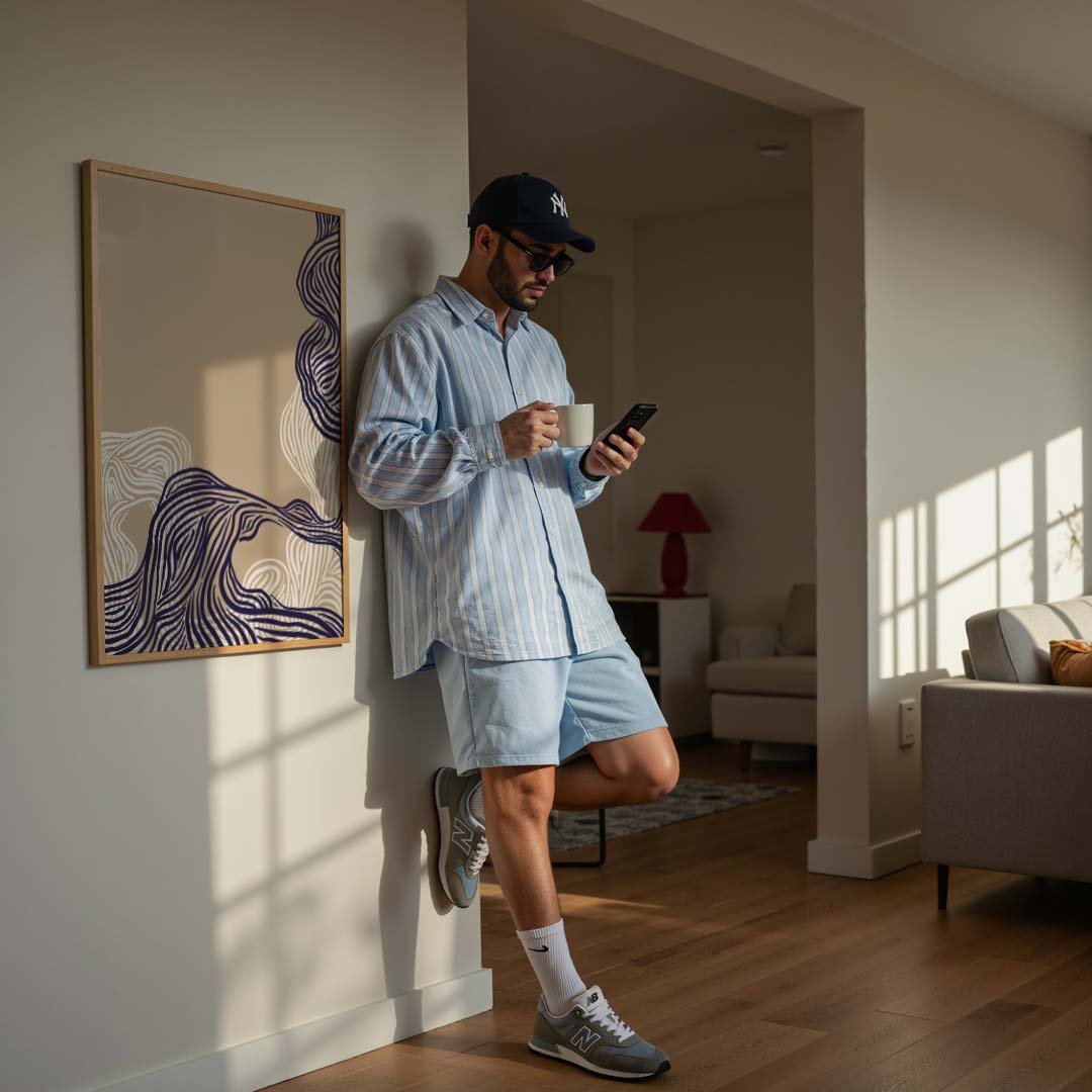 Moderne Abstracte Lijnkunst Poster-WallArtistic