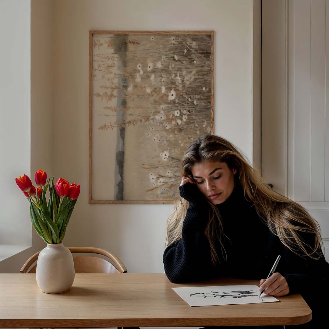 Dromerige Bloemenweide Poster-WallArtistic