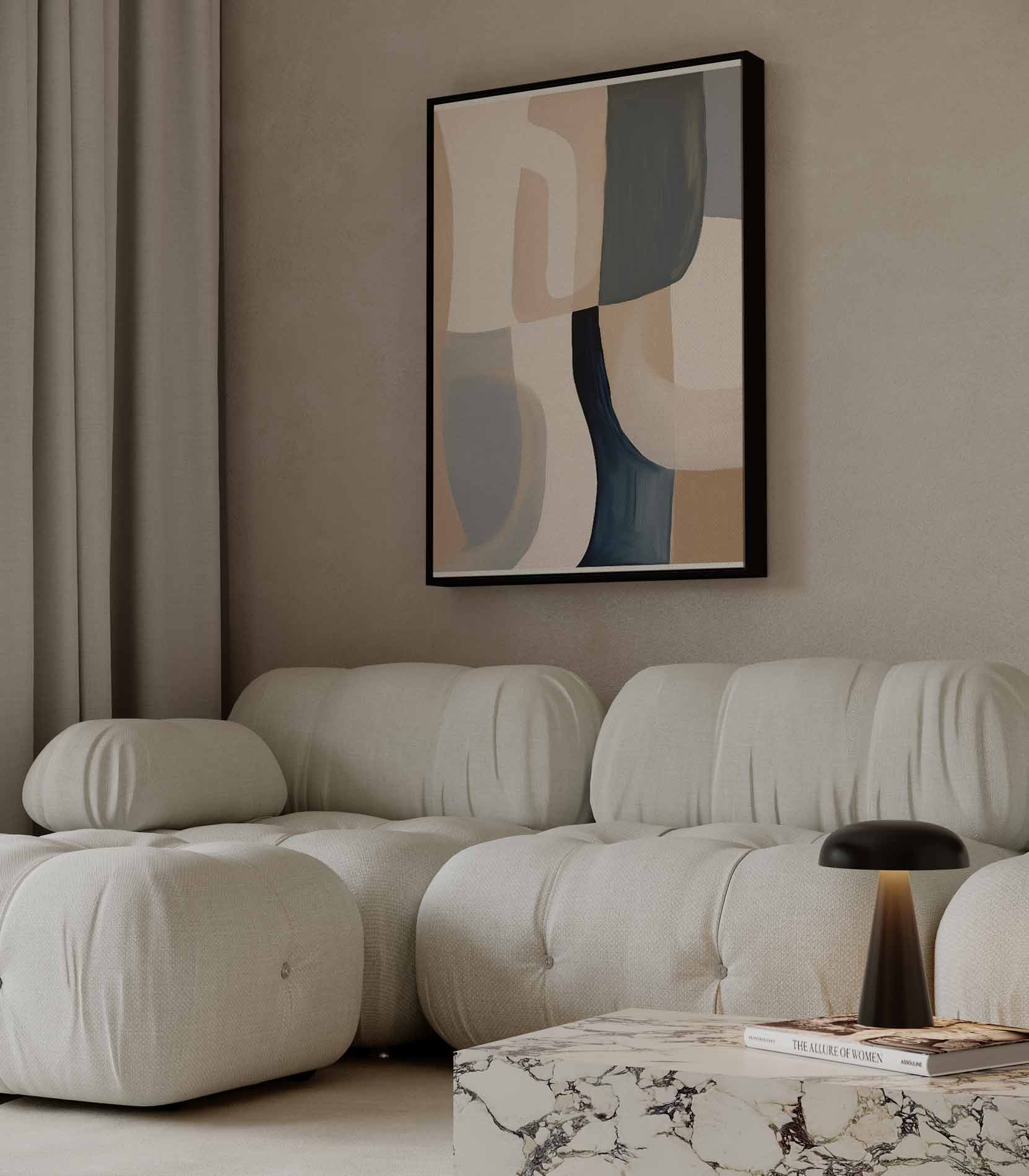 Harmonische Abstractie Kunstwerk-canvas-dibond-plexiglas-wanddecoratie-WallArtistic