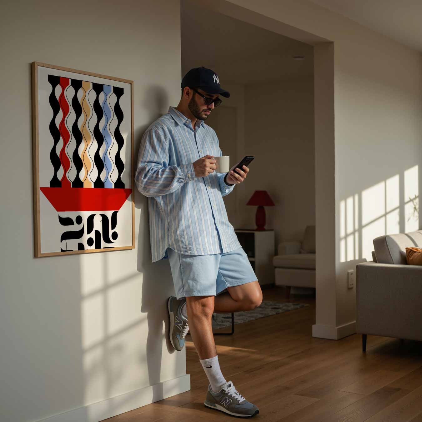 Kleurrijke Golven Abstracte Poster-WallArtistic