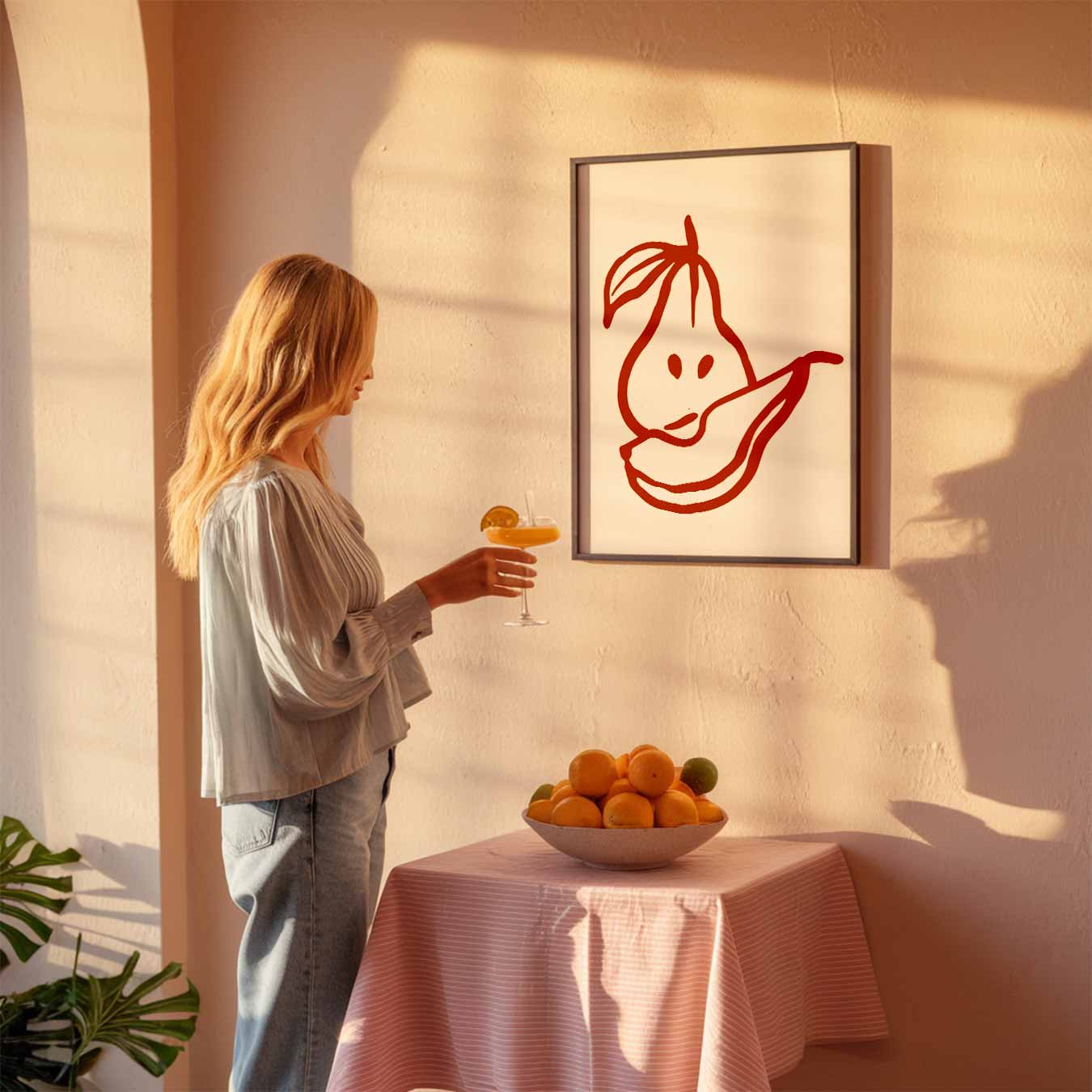 Moderne Vruchtenlijn Poster-WallArtistic