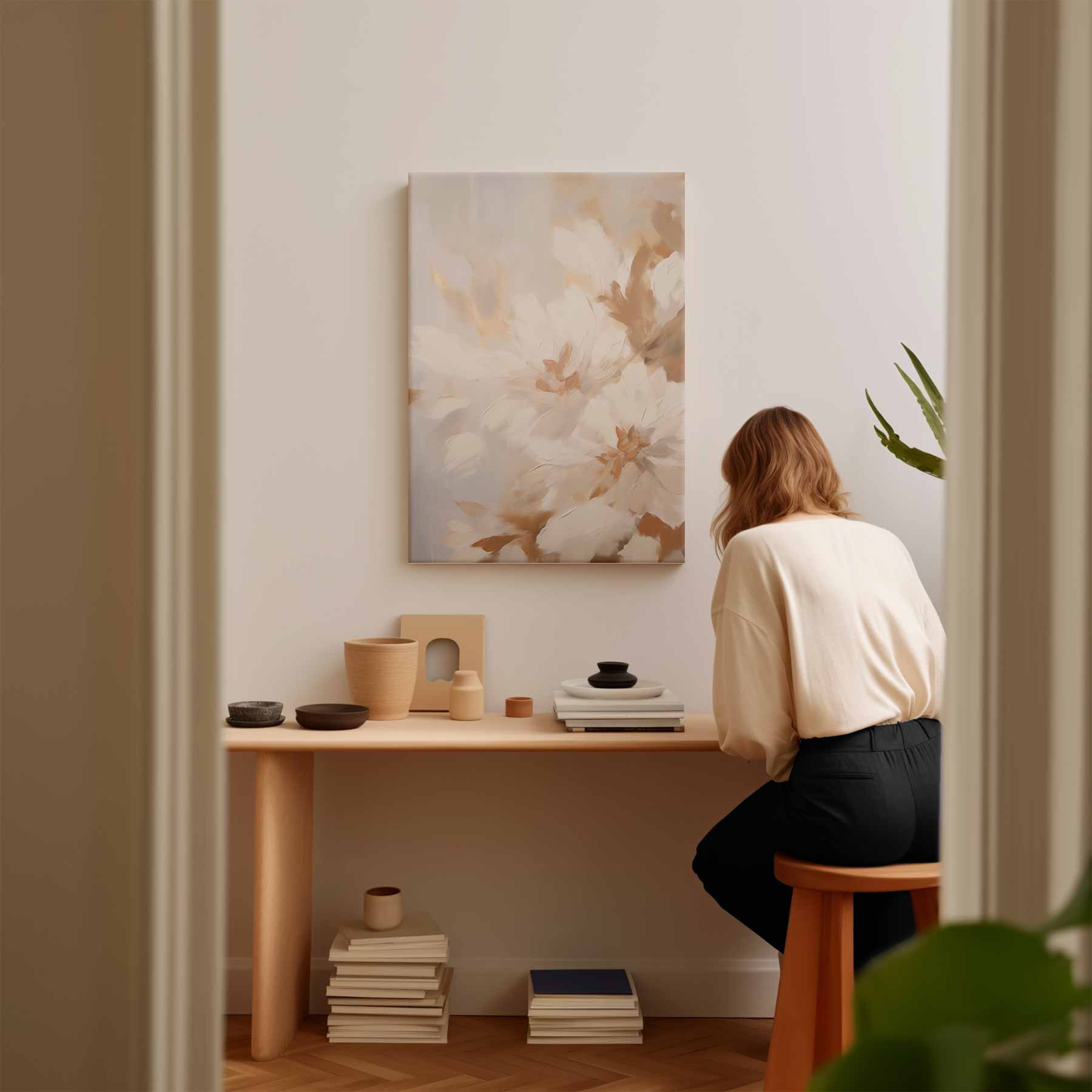 "Ethereal Bloemenpracht" Kunstwerk-canvas-dibond-plexiglas-wanddecoratie-WallArtistic