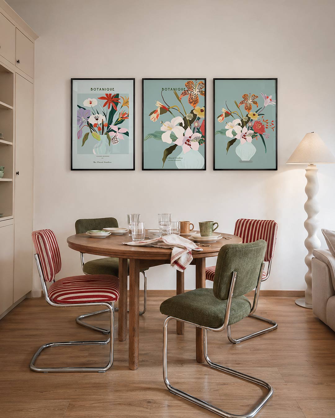 Bloemrijke vormen Posterset
