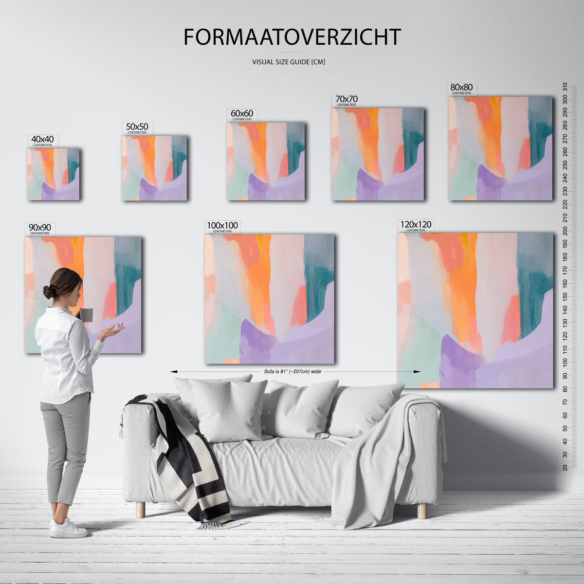 Abstracte kleurencompositie Poster
