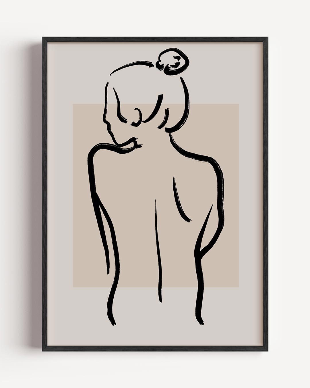 Minimalistisch Silhouet van een Vrouw Poster-WallArtistic