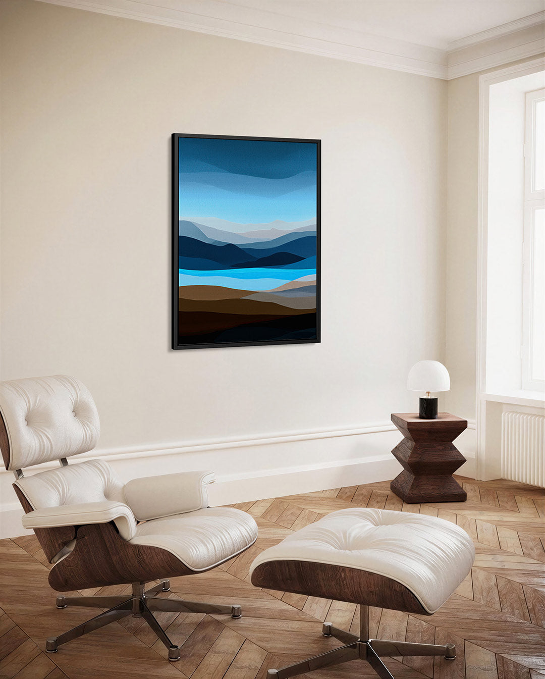 Gelaagde landschap Kunstwerk