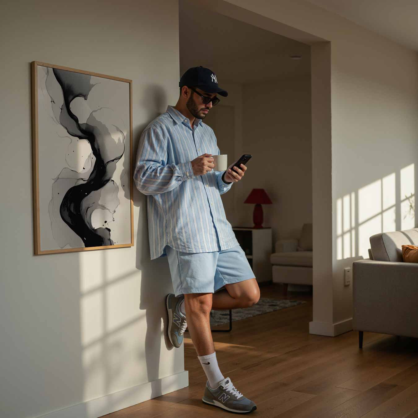 Abstracte Elegantie in Zwart & Wit Poster-WallArtistic