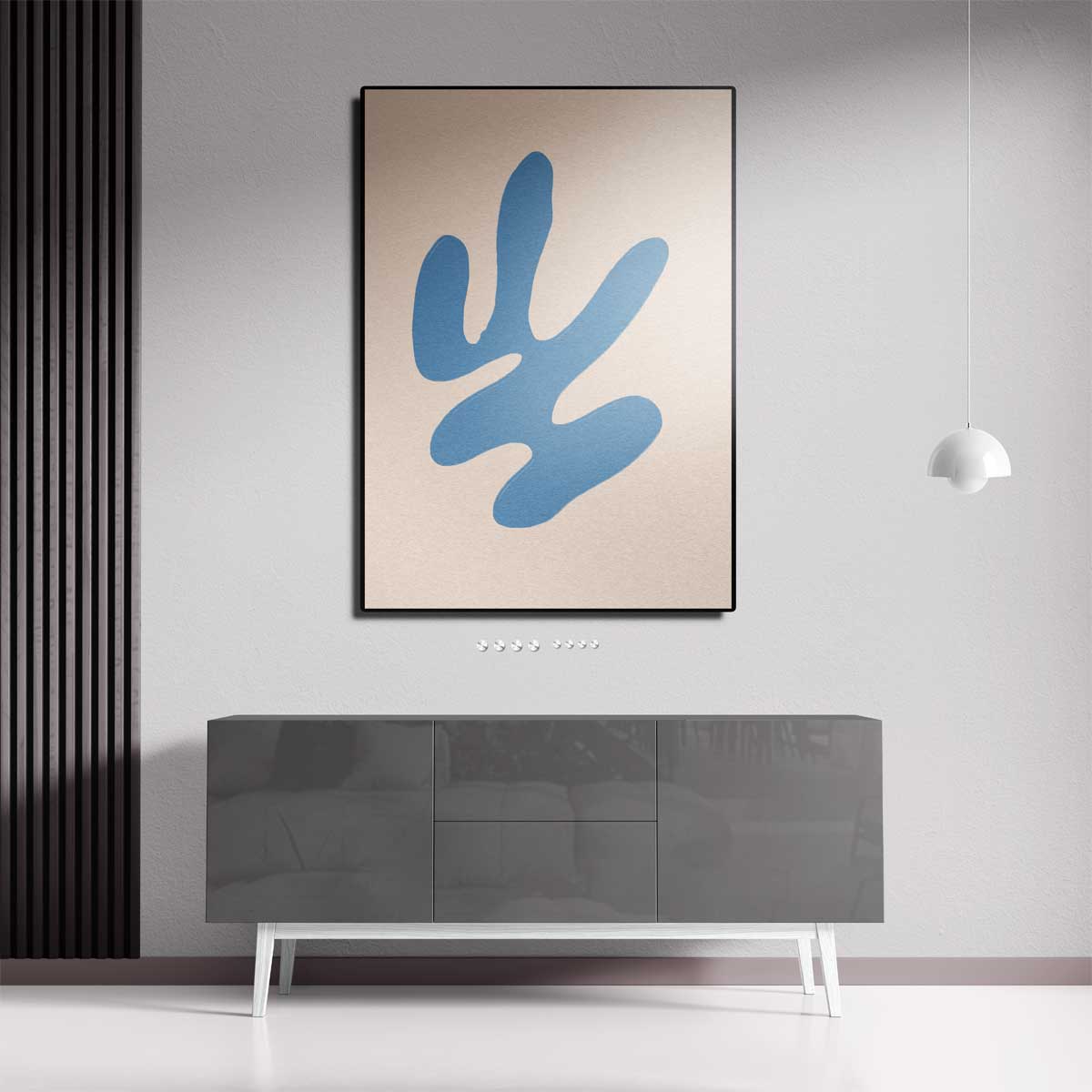 Modern Blauw Abstract Kunstwerk-canvas-dibond-plexiglas-wanddecoratie-WallArtistic