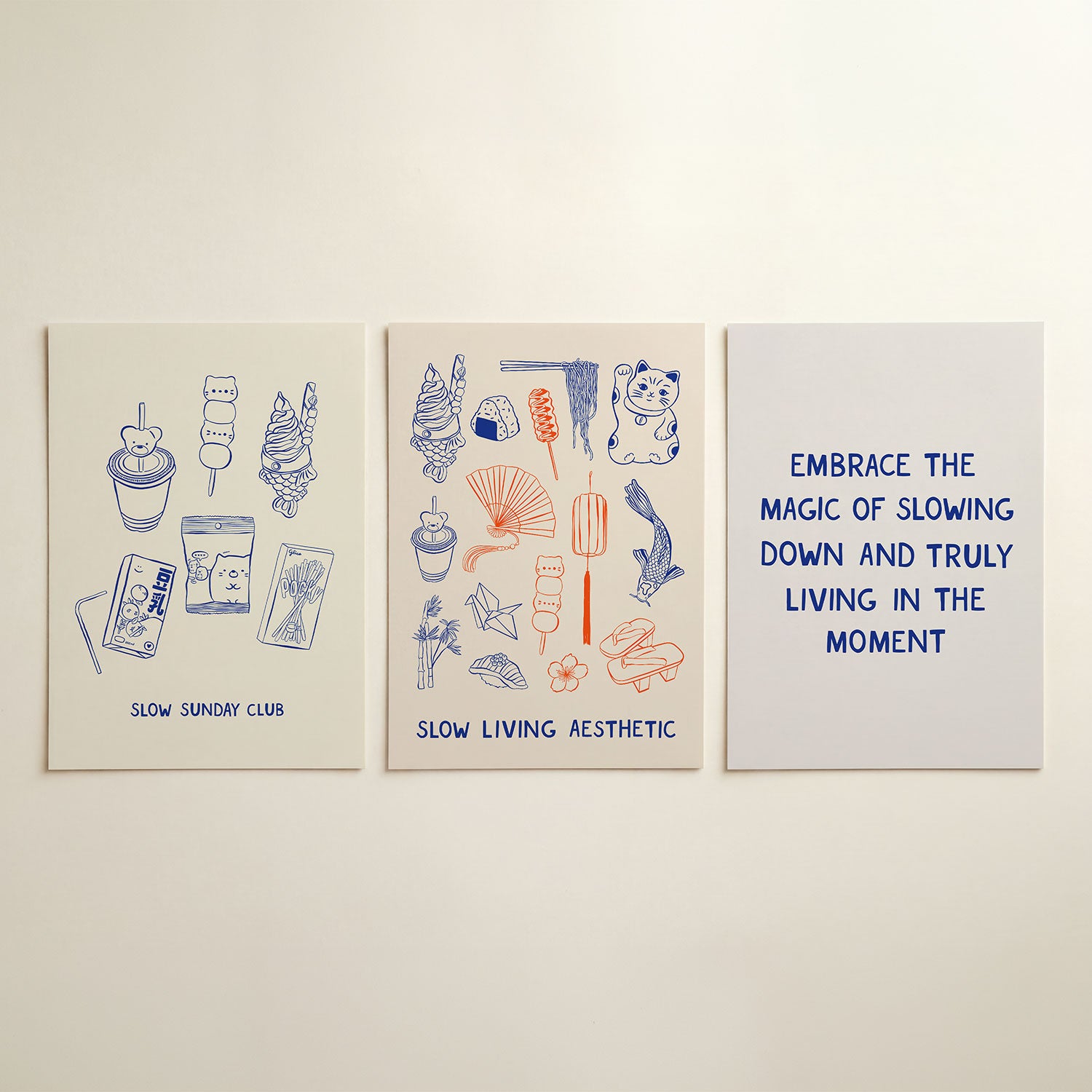 Snack illustraties Posterset