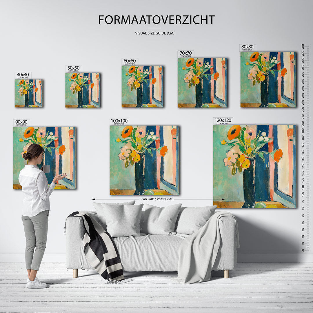 Bloemrijke compositie Kunstwerk