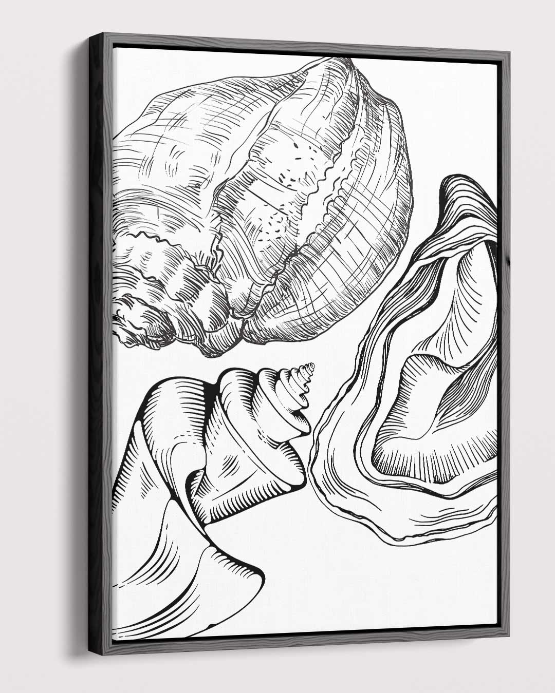 Maritieme Schelpenschets Kunstwerk-canvas-dibond-plexiglas-wanddecoratie-WallArtistic