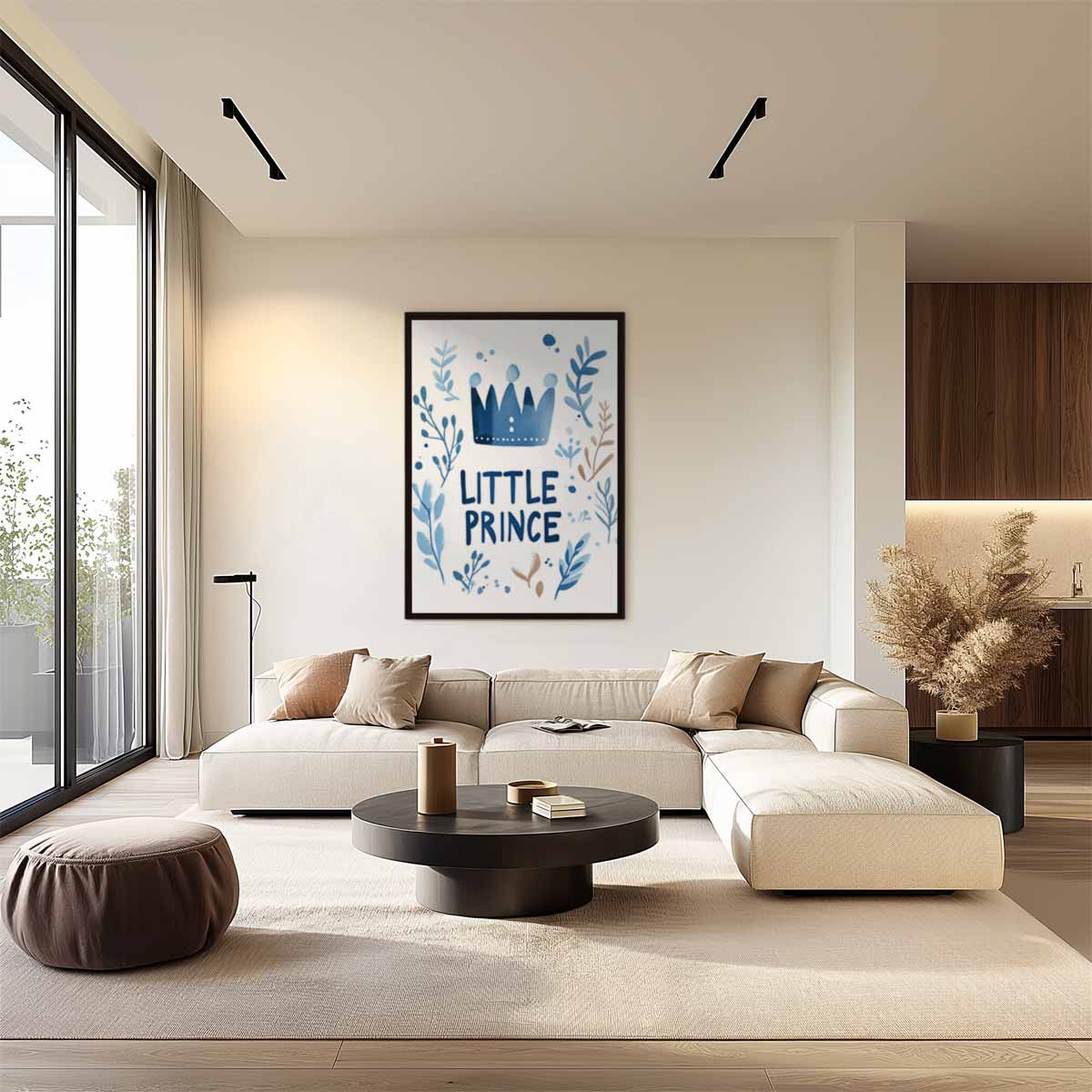 Kleine Prins Kroon Illustratie Kunstwerk-canvas-dibond-plexiglas-wanddecoratie-WallArtistic