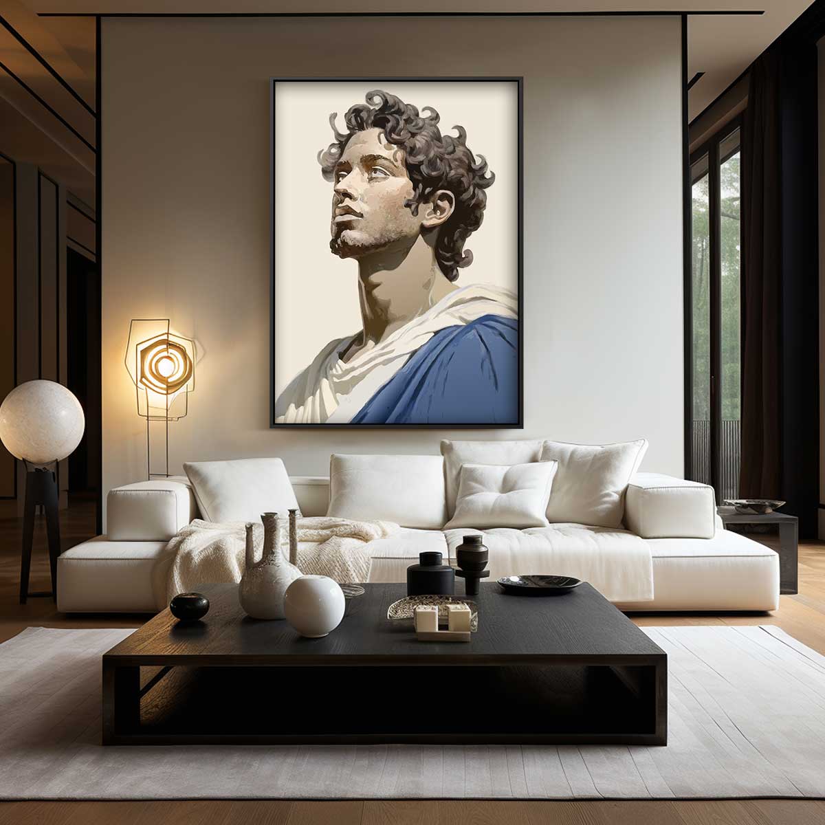 Moderne Klassieke Portretkunst Kunstwerk-canvas-dibond-plexiglas-wanddecoratie-WallArtistic