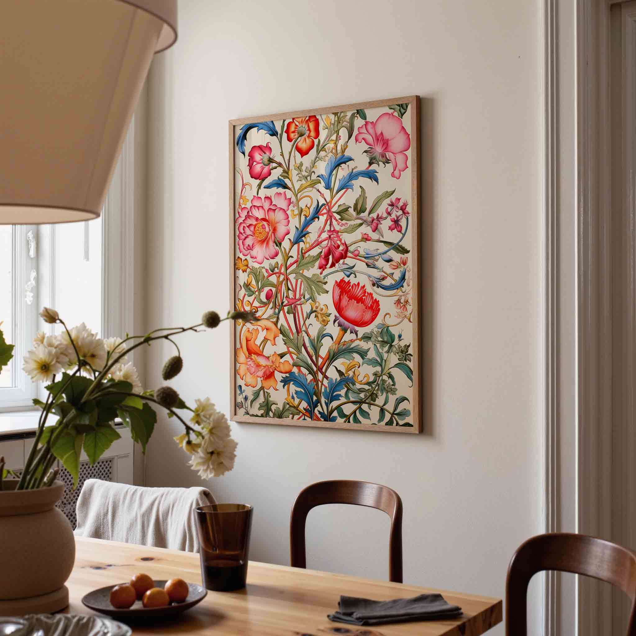 Bloemen en bladeren Poster