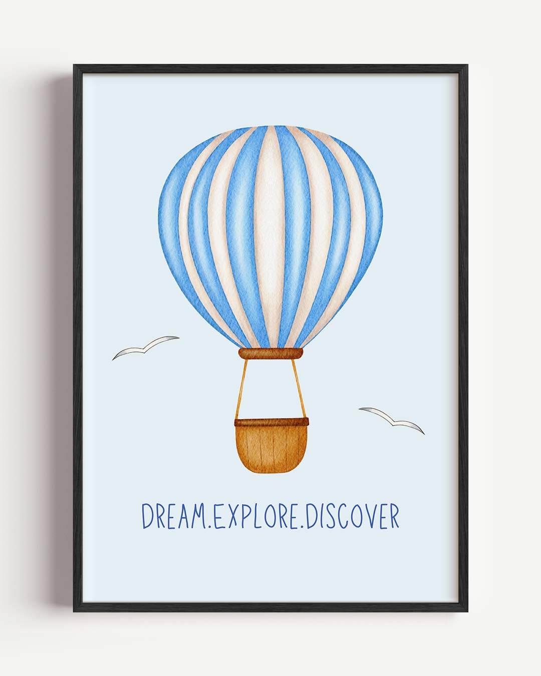 Luchtballon Illustratie Poster-WallArtistic