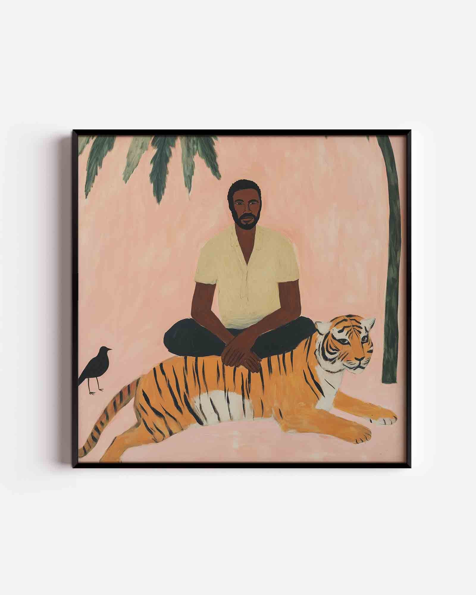 Man met tijger Poster