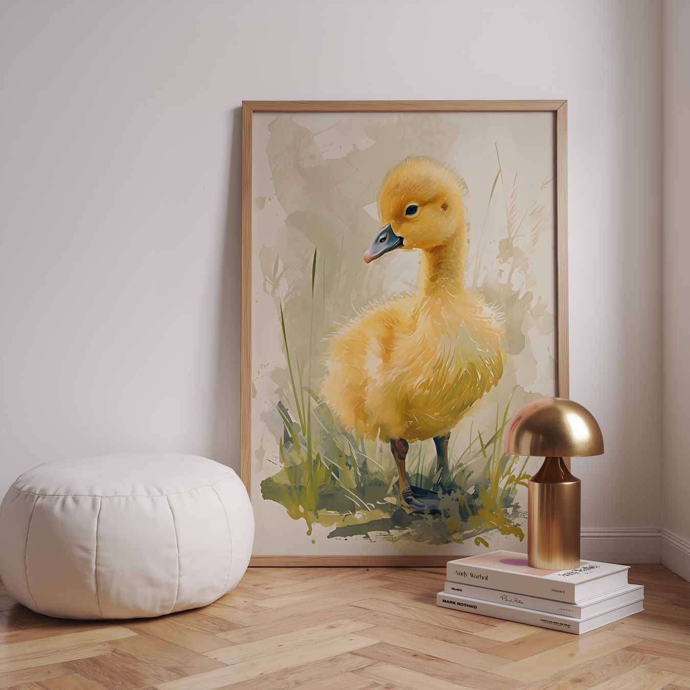 Schattige Eendekuiken Illustratie Poster-WallArtistic