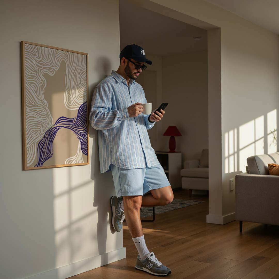 Abstracte Lijnkunst Poster-WallArtistic