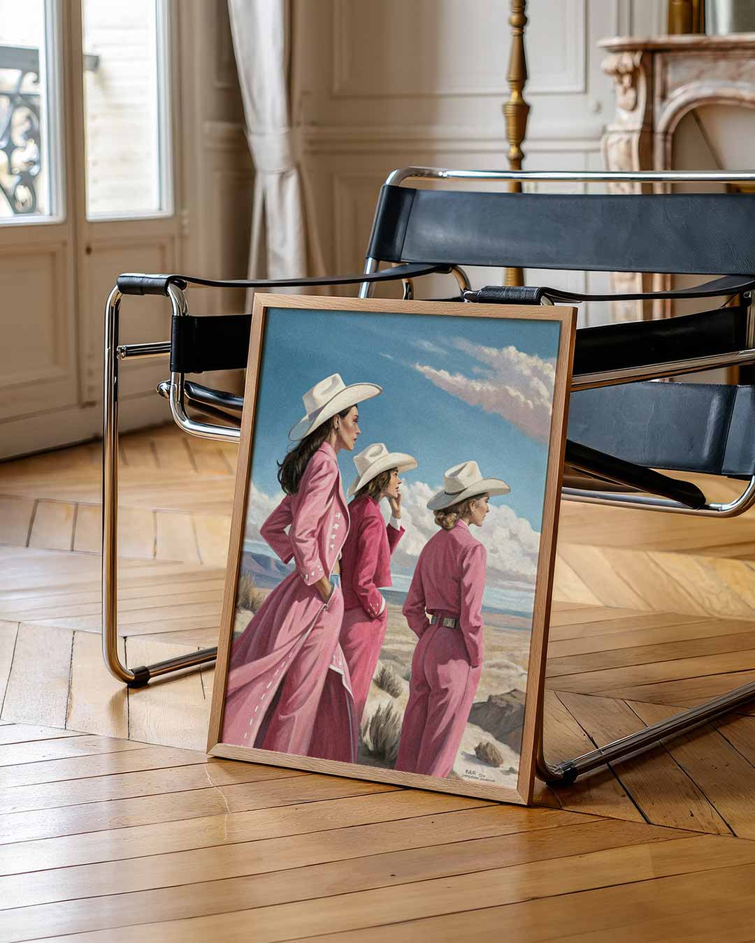 Stijlvolle Cowboy-Chic Poster