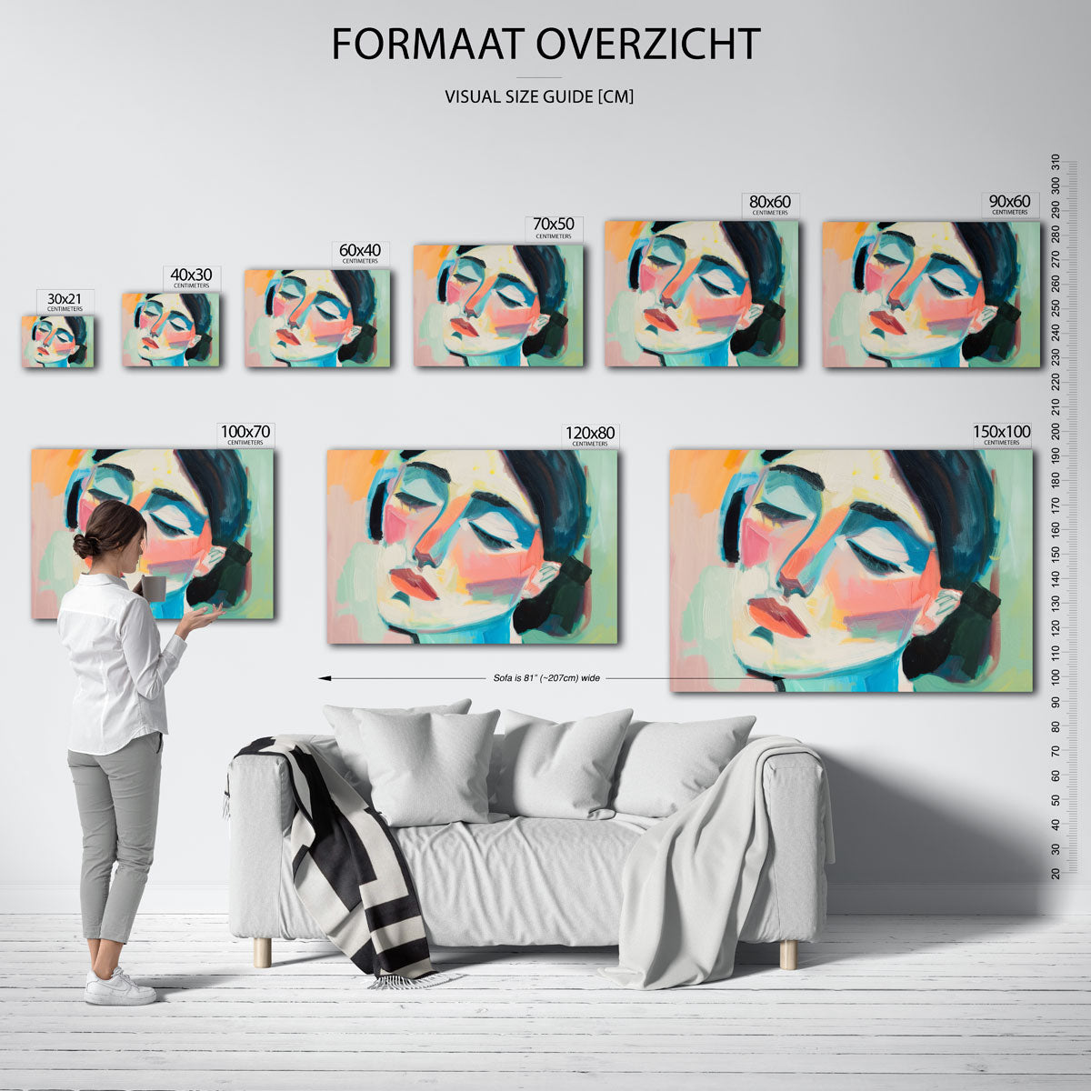 Dromerig gezicht Poster