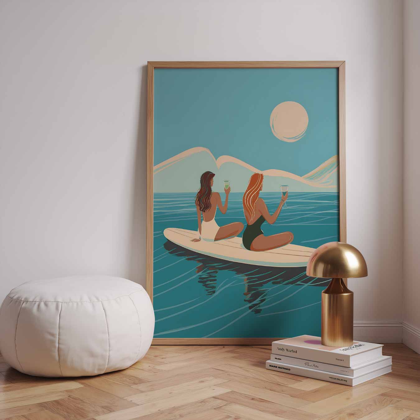 Zonsondergang op het Water Poster
